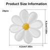 EORPAVU Iron-on patches, colourful flower embroidery fabric stickers, cute small