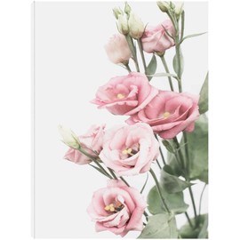 Fine Art Canvas Lisianthus 1 Canvas Wall Decor by Artist Sisi & Seb for Living Room, Bedroom, Bathroom, Kitchen, Office, Bar, Dining & Guest Room - Ready to Hang - 35 in x 46 in