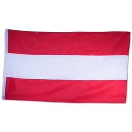 SCAMODA Country Flag, Made of Weatherproof Material, with Metal Eyelets, Outdoor Flag (Austria), 150 x 90 cm