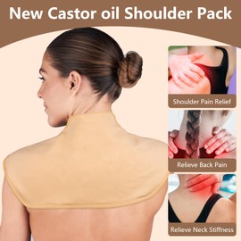 12 Pcs Castor Oil Pack Wrap, Castor Oil Packs Organic Cotton Flannel, Castor Oil Wrap Kit for Stomach, Belly & Entire Body, Caster Oil Packs Reusable, Hot/Cold Compress Pads