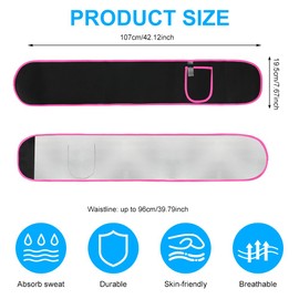 ACWOO Slimming Belt Men Women Hula Hoop Belt Fitness Belt Adjustable Belly Belt Neoprene Nano Silver Belly Way Trainer Sweat Belt Waist Trainer, purple