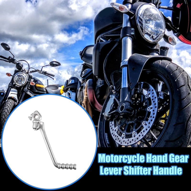 X AUTOHAUX 13mm Motorcycle Kick Start Lever Kickstarter Lever Silver