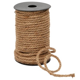 Bright Creations 100 Feet 5mm Thick Twisted Nautical Rope for Crafts and Gift Wrapping - Decorative Hemp Jute String Twine (Brown) - Jute Rope
