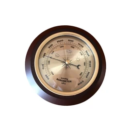 Vaveren Wall Mounted Barometer Hanging Analog Weather Station Easy Reading Living Room Dia 7" Pressure Gauge for Boating Marine Yacht