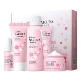 Set Skincare Japan Sakura Blossom Beauty 6pz P/rejuvenecer