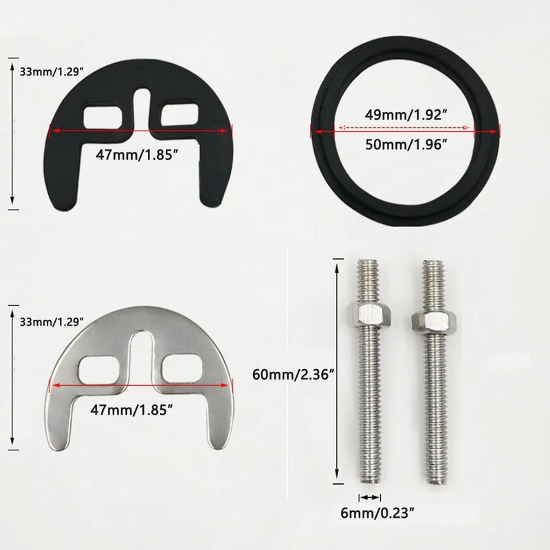 UtySty 3 Set Faucet Mounting Nut and Washer Double Hole