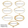 Jumcew Gold Ankle Bracelets for Women Waterproof Layered Figaro Cuban