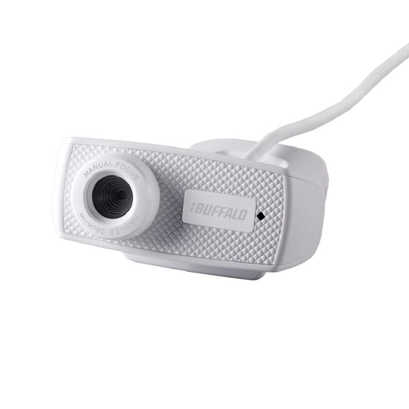 BUFFALO BSWHD06MWH 1.2 Megapixel Webcam with Built-in Microphone, HD 720p
