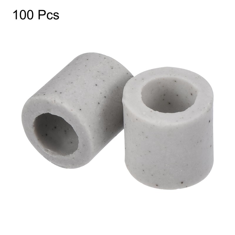 sourcing map 100pcs Ceramic Tube Insulated Electronic Wire Bundle Protection