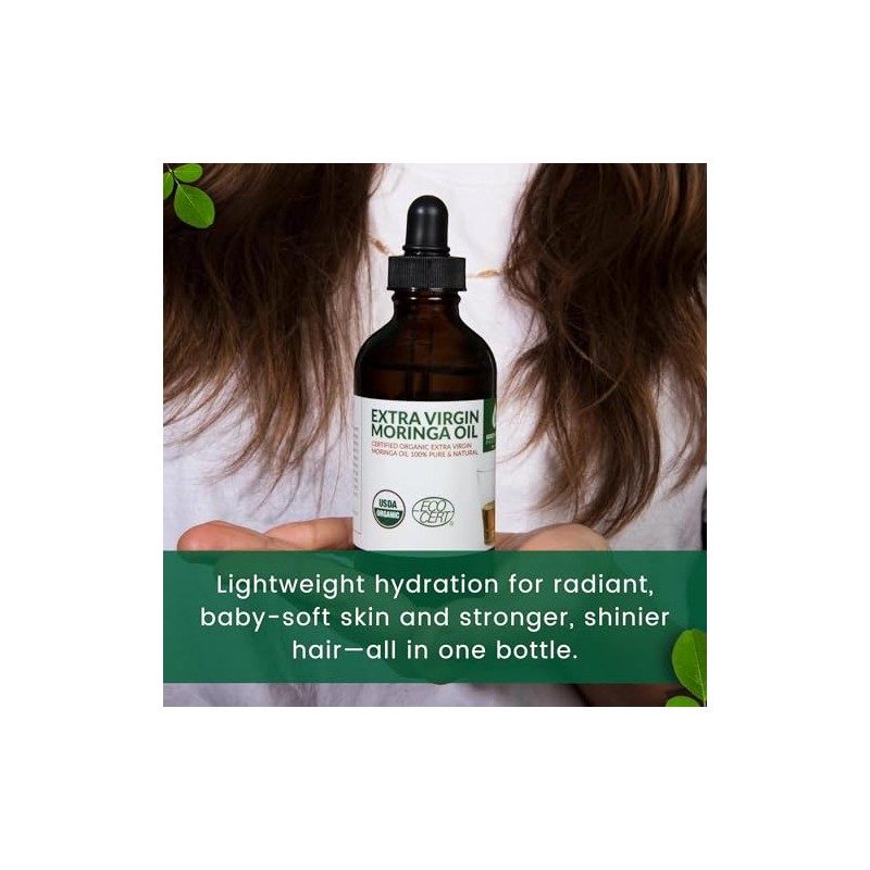 Moringa Oil, Cold Pressed 100% Pure, Food Grade