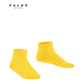 FALKE Unisex Children's Family K Sn Sustainable Cotton Short Plain Trainer Socks, Yellow Bright Yellow 1385