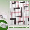 FeinKulturia Shower Curtain 180 x 200 cm, Thickened Geometric Pattern
