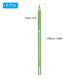 PATIKIL Watercolor Pencil, 6Pcs Water Soluble Pencils for Blending, Coloring, Sketch Drawing, Painting, Green Yellow
