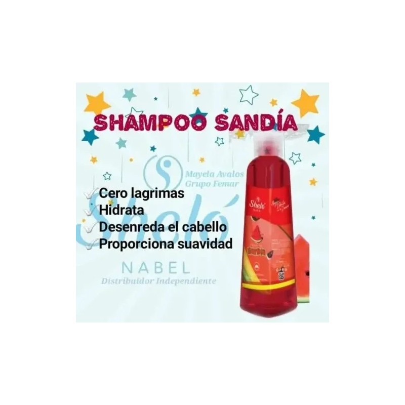 Shampoo Liquido, De Sandia Para El Cabello, Shelo Nabel.