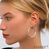 PABBEU S925 Sterling Silver Hoop Earrings Large Silver Hoop Earrings