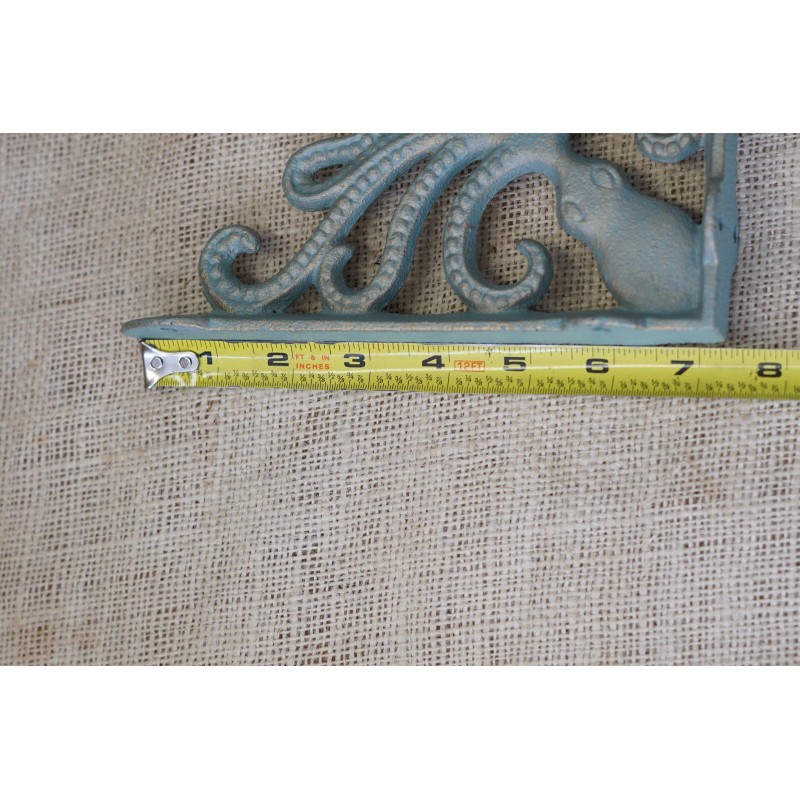 2 Cast Iron Octopus Brackets Nautical Garden Braces Shelf Corbels