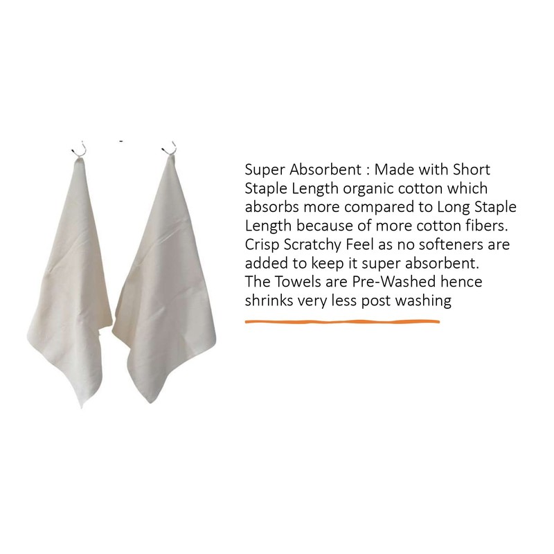 GO GREEN ORGANICS, Waffle Bath Towel Pack of 2, 30.5x58