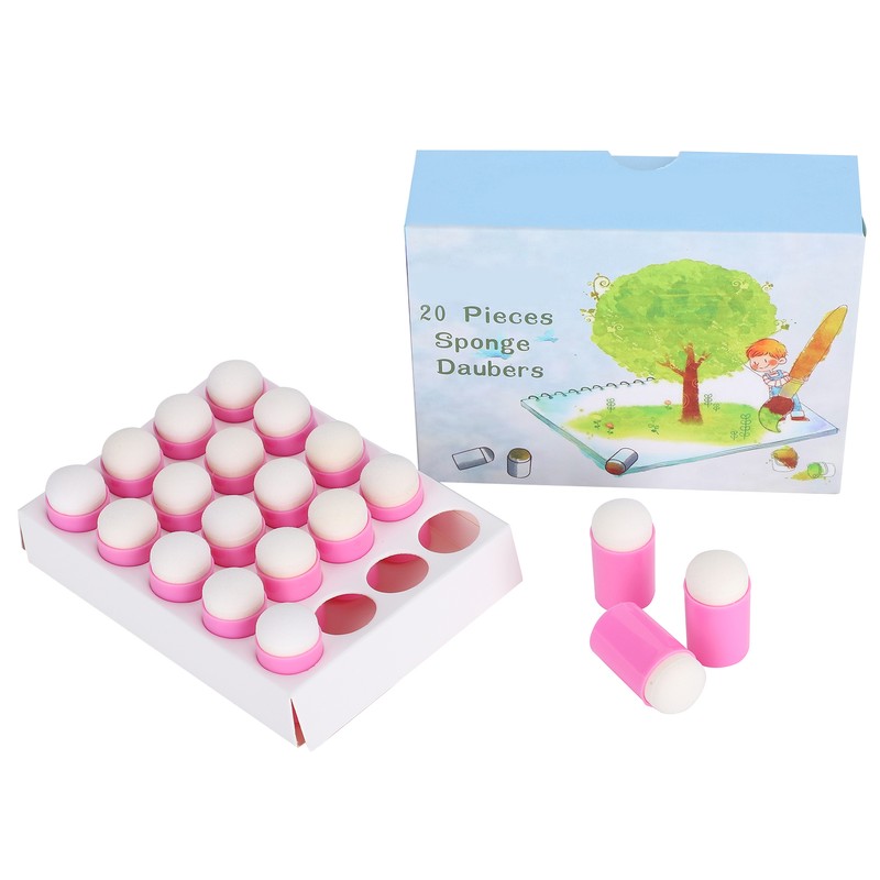 20pcs Finger Sponge Daubers DIY Finger Painting Drawing Stamping Sponge