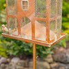 85" Tall Colonial Home Iron Birdfeeder Stake Ivyland