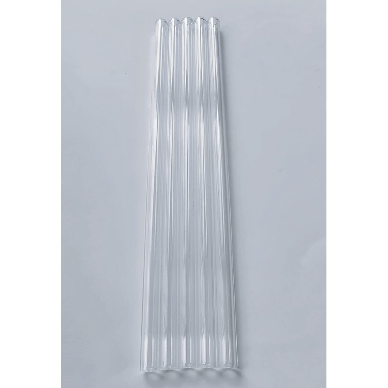 5PCS Glass Tubes 8 mm OD 2 mm 8 inch