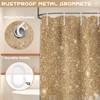 Yieldeer Gold Shower Curtain Sparkle Shimmer Bling Sparkly Bathroom Decor