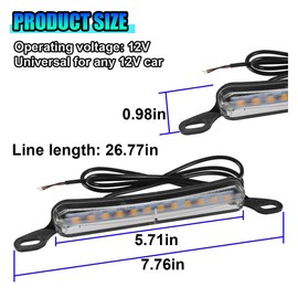 ZIMISI Car LED License Plate Light, 12V DC High Bright Tag Lights for License Plate, Waterproof LED Light Tag Lamp for Running/Reverse/Tail Light, Fits ATV, Trailer, UTV, Truck, Boat (Blue)