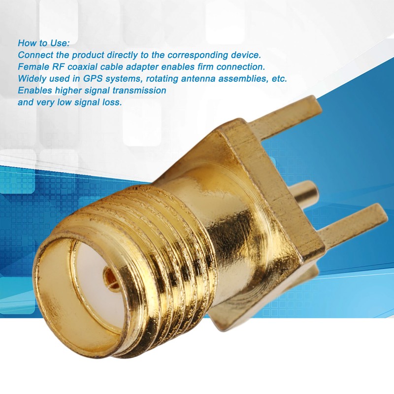 100Pcs RF Coaxial Cable Adapter Female Coax Line Connector Base