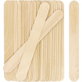 Svnntaa 100 PCS Large Jumbo Popsicle Craft Sticks 5.9 Inch Ice Cream Sticks Wooden Garden Label Wooden Waxing Sticks Premium Natural Wood for DIY Crafts and Mixing