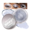 KXmzeG Silver Gray Mousse Shimmer Monochrome Eyeshadow, Neutral Matte Cream