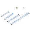 Geekworm 16Pin 0.5mm Pitch PCIe FFC Cable Set 30mm/50mm/80mm, Suitable