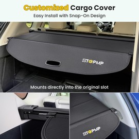 ZTGPMP Cargo Cover for Nissan Rogue S SV SL Platinum 2021 2022 2023 2024 2025 2026, Retractable Rear Trunk Cover Luggage Shield Security, Rogue Accessories, Carbon Fiber Texture