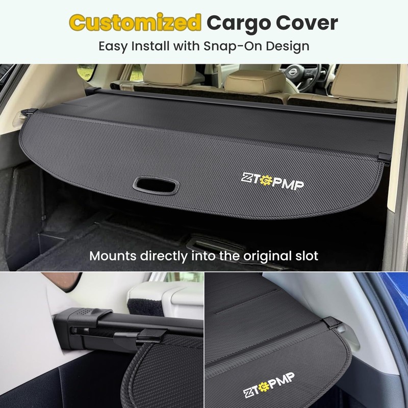 Retractable Cargo Cover for 2021–2026 Nissan Rogue – Carbon Fiber