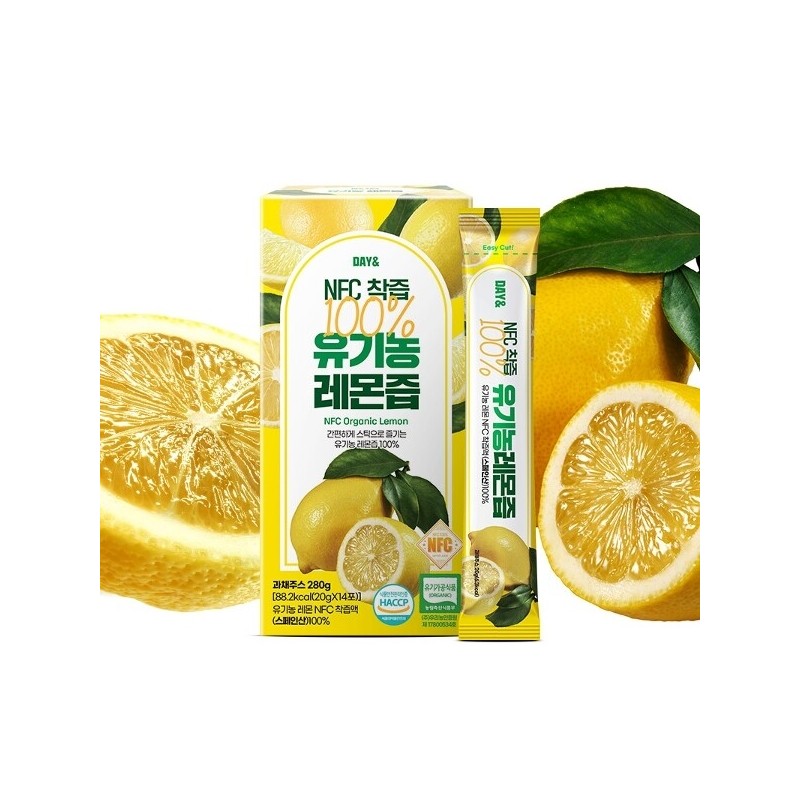 Day& NFC Juice 100 Organic Lemon Juice 14 packs 3