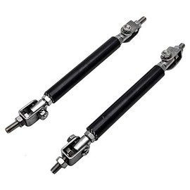 Splitter Rod, HugeAuto 2 Adjustable 75MM 3''Car Front Bumper Lip Strut Rods Tie Bar Support Black