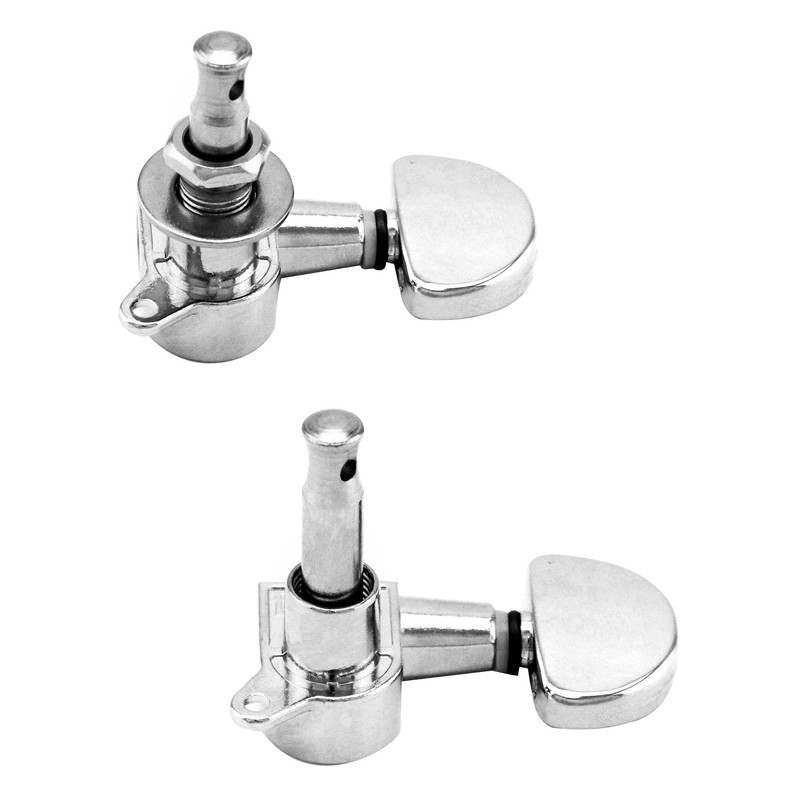 QWORK 6-Pack Guitar Tuning Pegs - Universal 3L+3R Machine Heads