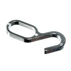 Merriway® BH02138 (2 Pcs) CP Wardrobe Fitting Oval Rail Hook Chrome Plated - Pack of 2 Pieces