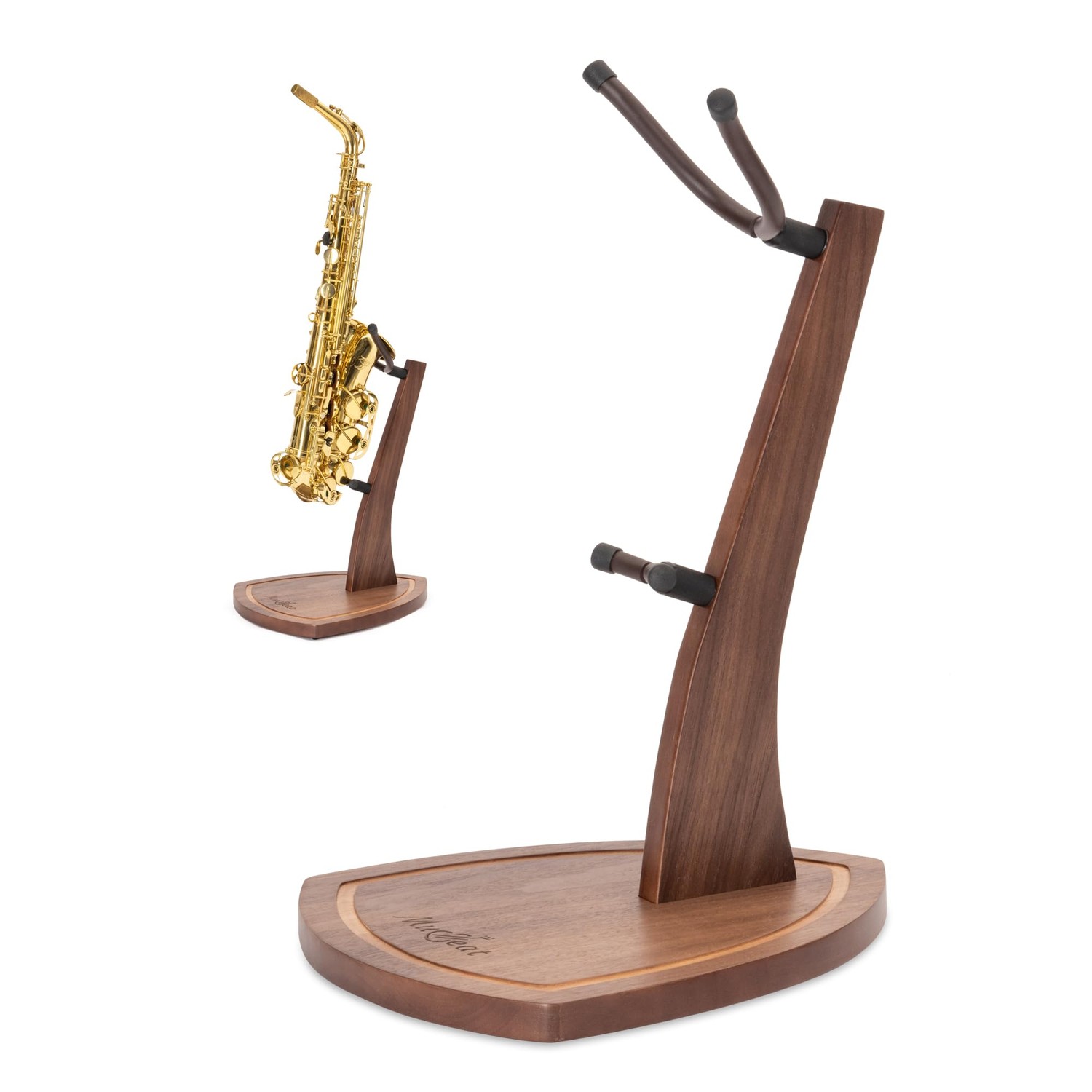 Musbeat Saxophone Stand, Saxophone Stand for Alto and Tenor, Walnue ...