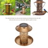 Hanging Bird Feeder Solar Powered Light Hollow Design Sturdy Stable