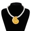 choice of all Gold Sea Shell Necklace Layer Charm Necklace