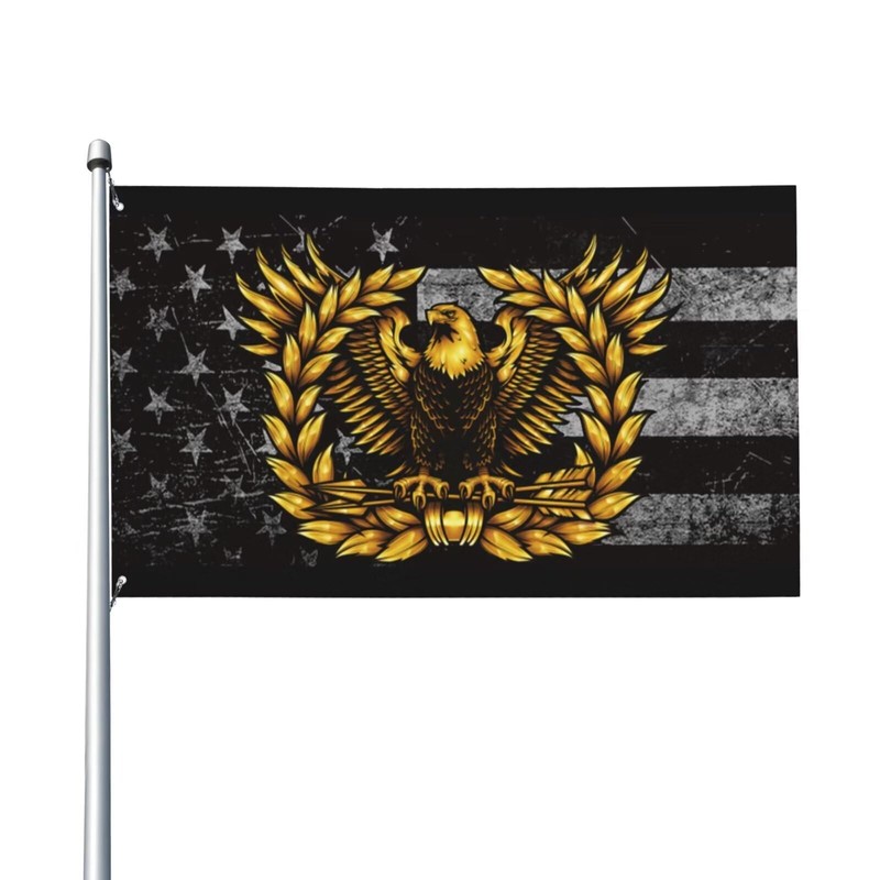 Warrant Officer Rising Eagle Flag Indoor Outdoor Yard Decoration Flag