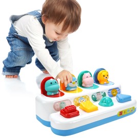 UOCAI Pop Up Baby Toy from 12 Months, Montessori Toy from 1 Year Motor Skills Toy from 6 Months Early Development Cause & Effect Learning Toy Baby Easter Gift Boys Girls