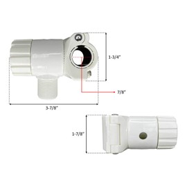 Pactrade Marine Boat ABS Plastic Antenna Base for 25.4MM & 3.1MM Tube Rail Mount