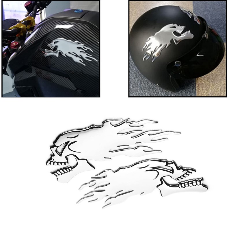 Universal Motorcycle Fuel Tank 3D Sticker, 2 Pieces Tank Sticker,