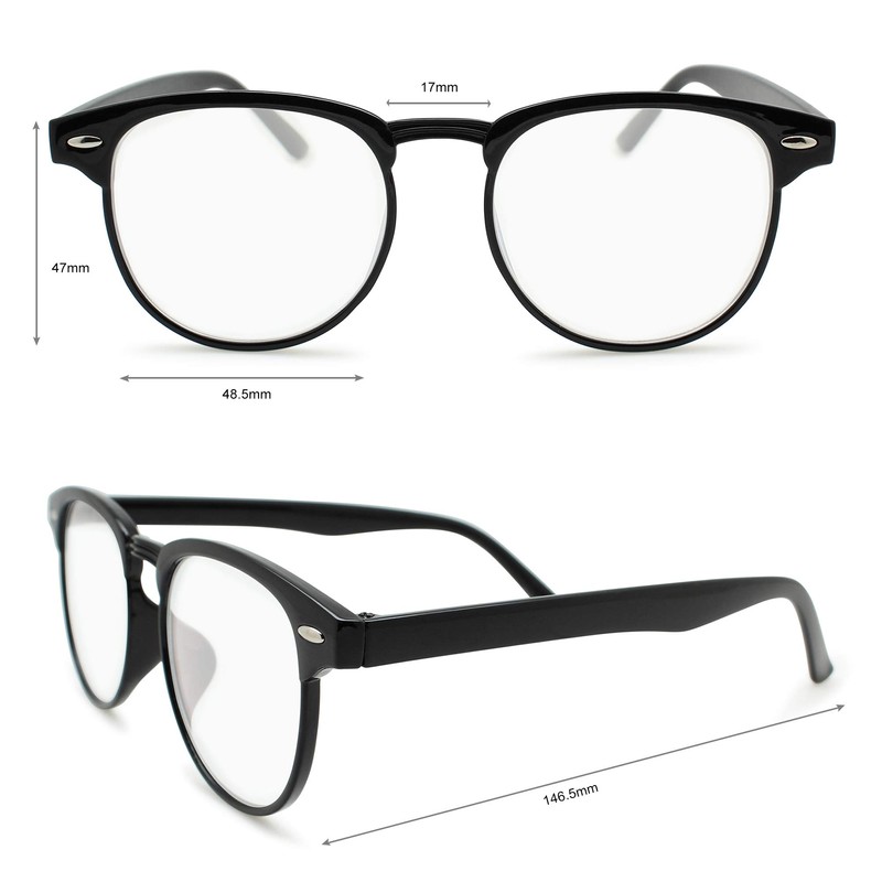 2SeeLife Slim Computer Reading Glasses | Black, 2.25
