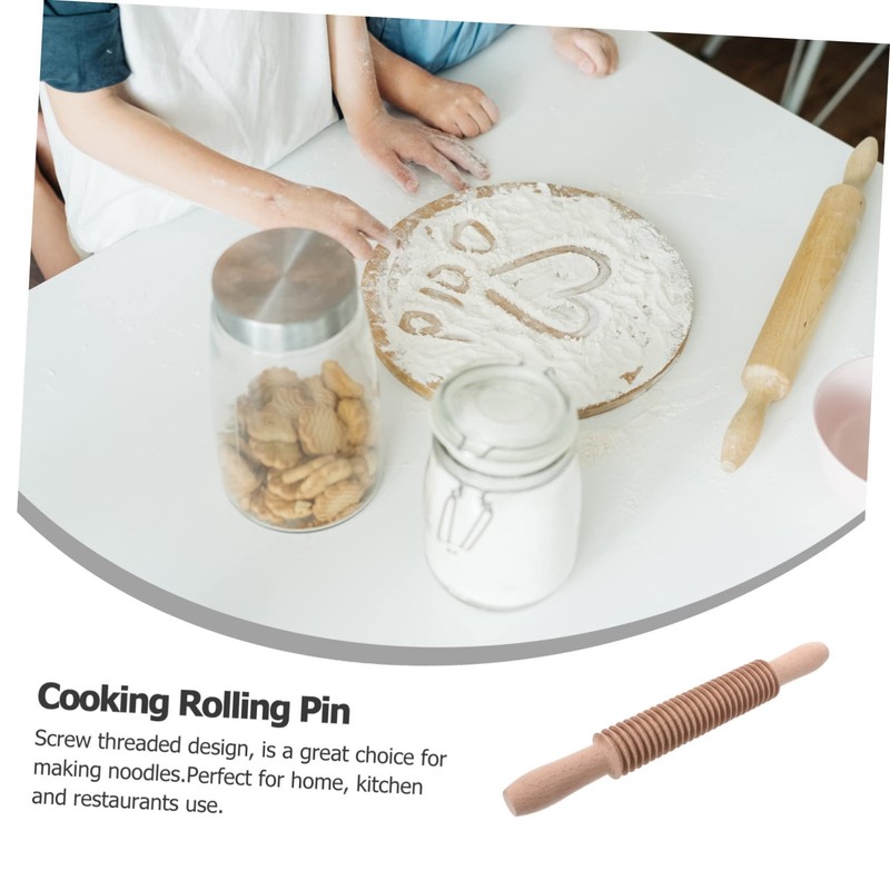 Mobestech Handmade Wooden Spaghetti Roller Kitchen Cooking Roller for Homemade