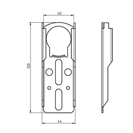 Rademacher 4020 Counterbearing for Prefabricated Boxes for Tubular Motor