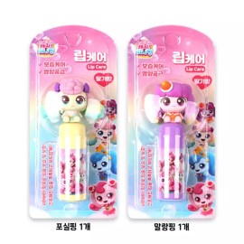 Sangpum Sangse Seolmyeong Chamjo 캐치티니핑 립케어 딸기향 Catch Teenieping Lip Care Strawberry Scent [01_3.8g × Posil + Malang × 2 pieces]