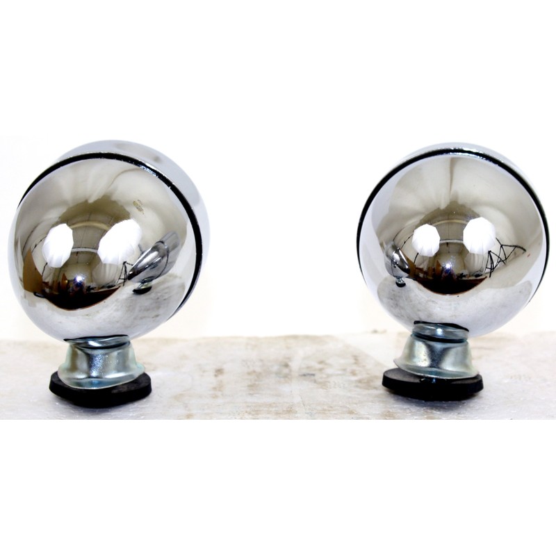 2X Superior Dixie 12V Chrome Bullet Style Red Marker Light