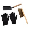 Fireplace Ash Shovel Brush Set Coal Hearth Clean Tools for
