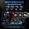 2pcs Motorcycle LED Spotlight White Yellow Dual Light Aluminum IP68